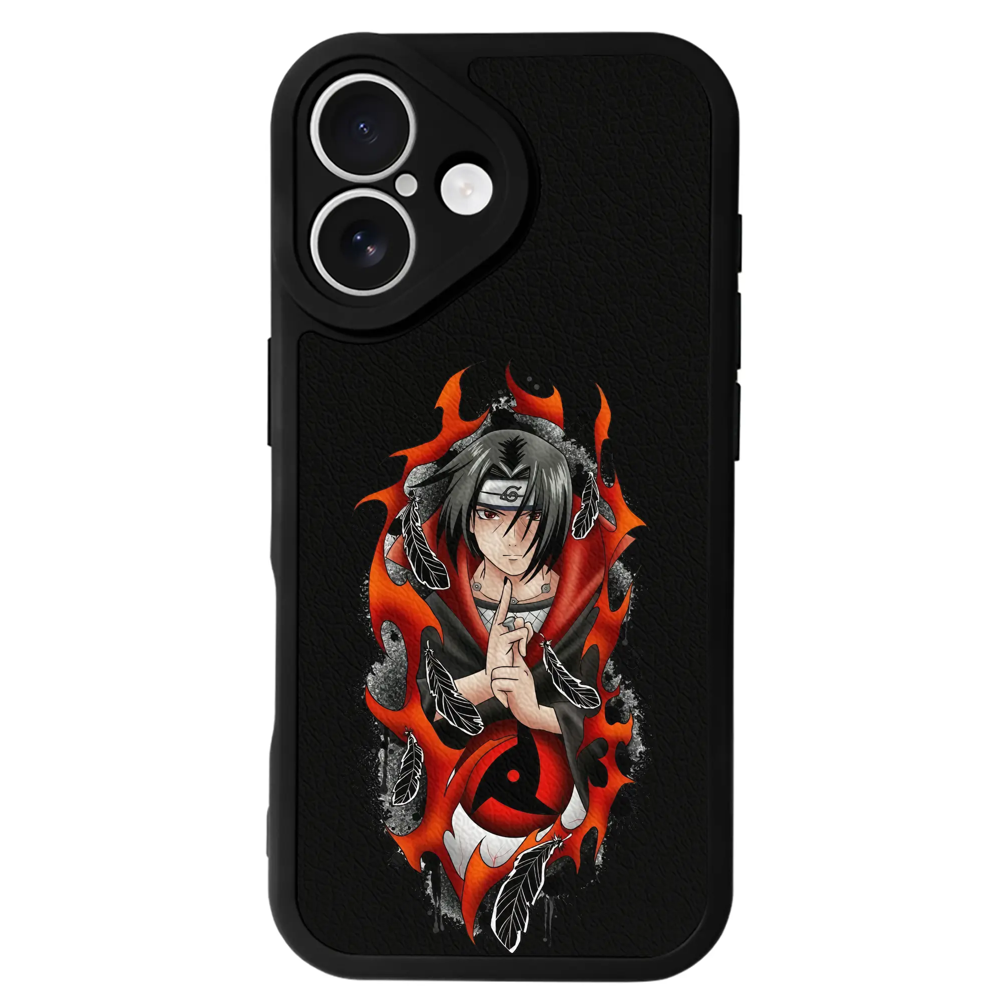 ナルト グッズ うちは イタチ - IPhone 16シリーズ対応 ・ シリコンスマホケース ・ レザー調 ・ 高精度フィット ・ 耐衝撃 ・ ワイヤレス充電対応 ・ 精密カット